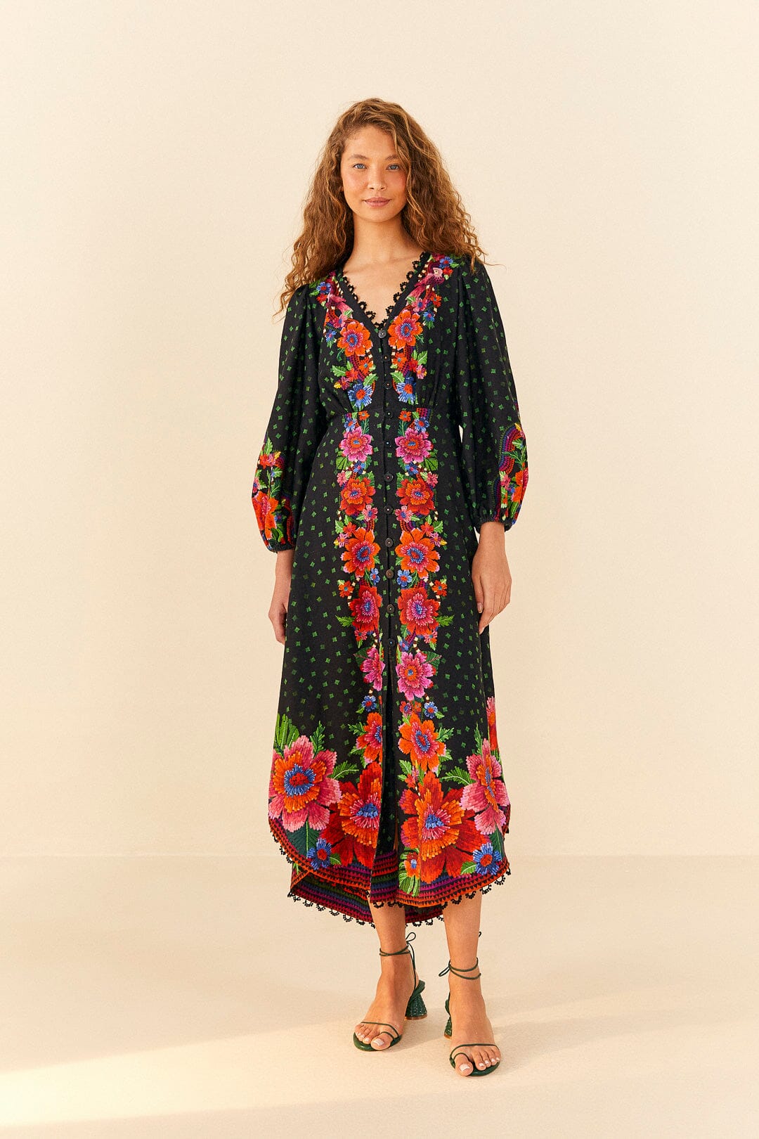 Black Blooming Garden Dress