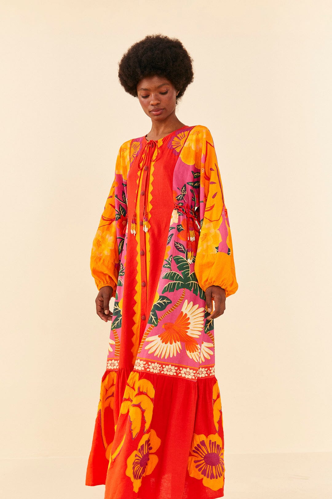 Sunset Patchwork Maxi Dress