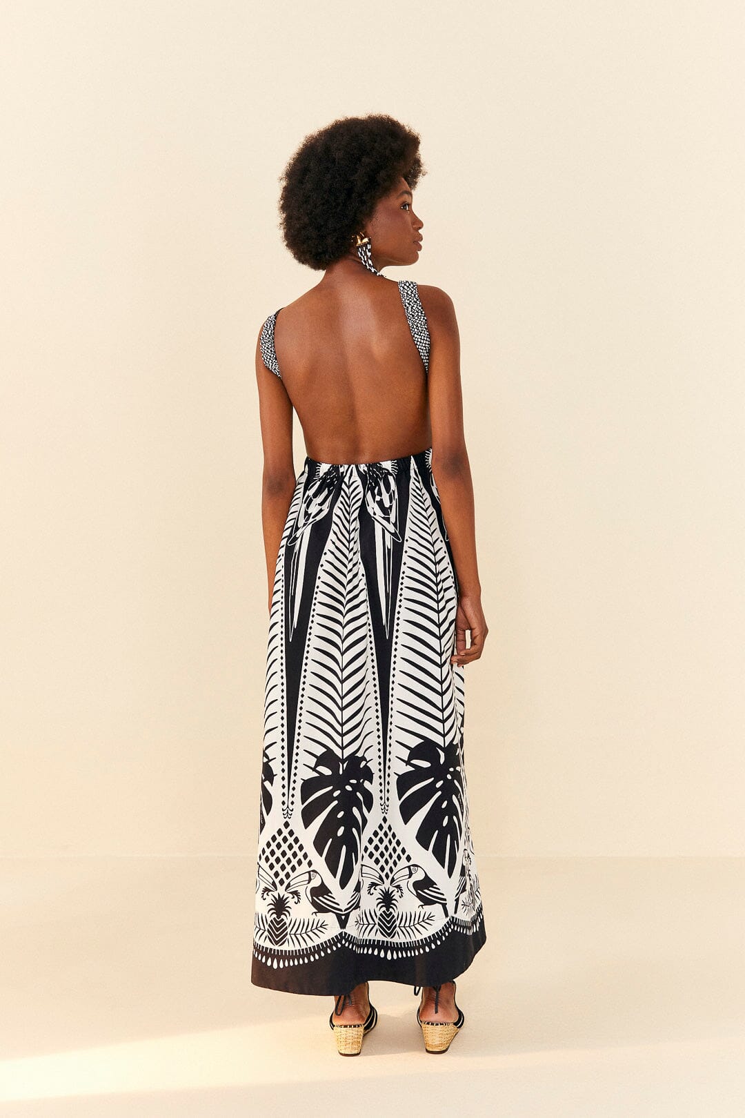 Black Macaw Elegance Maxi Dress