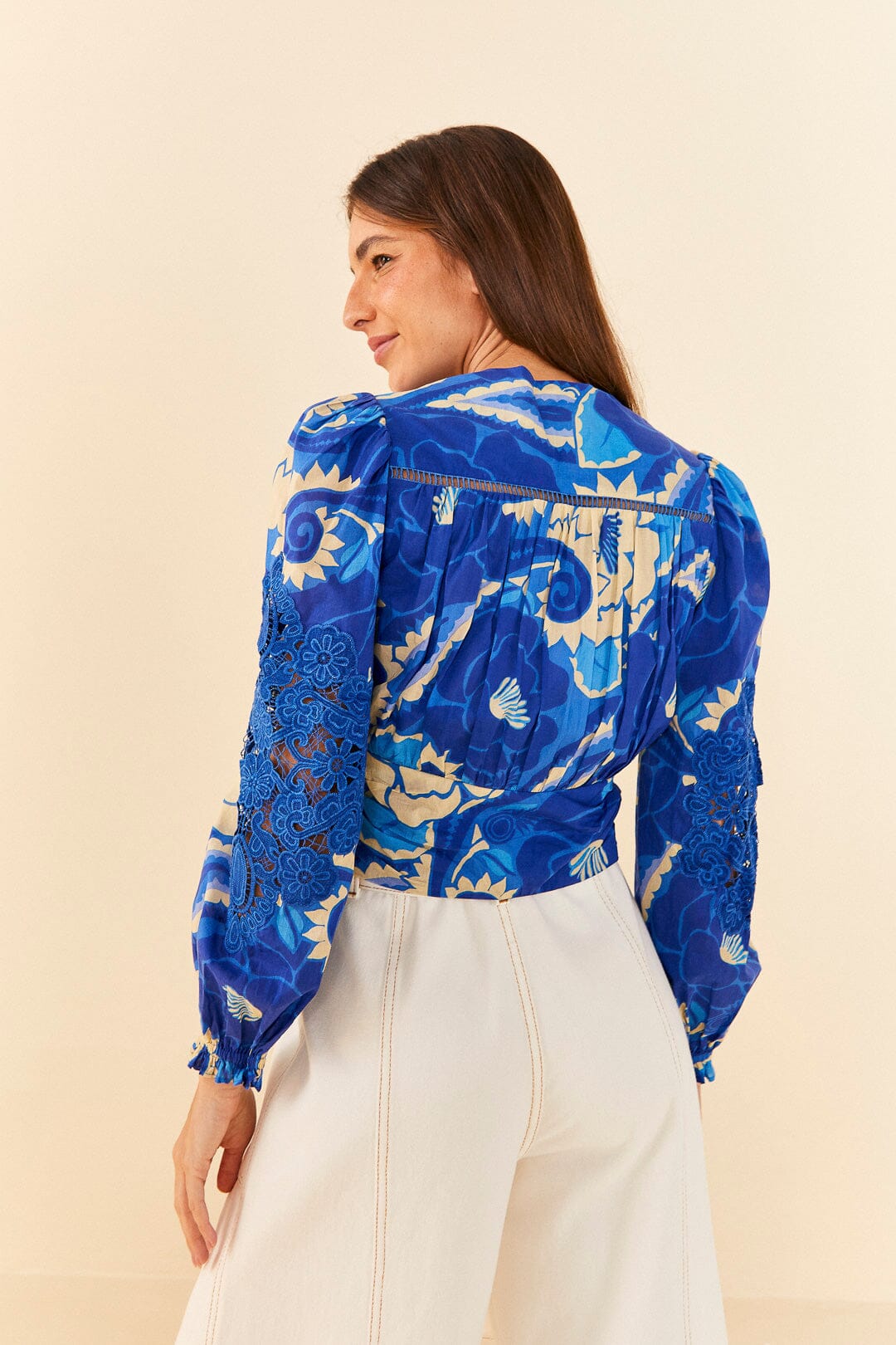 Blue Tropical Groove Blouse