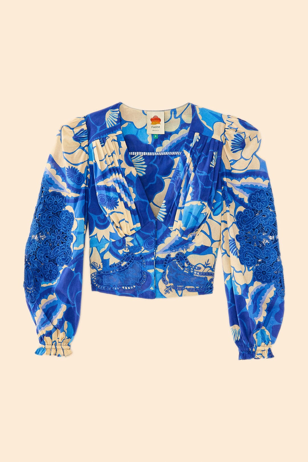 Blue Tropical Groove Blouse