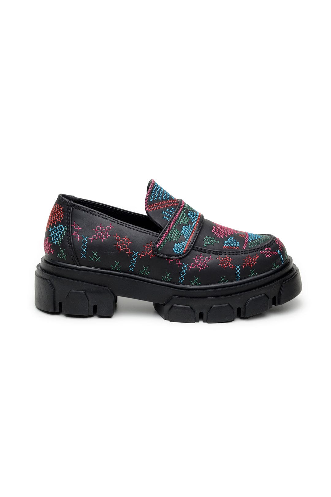 Black Artisanal Hearts Loafer