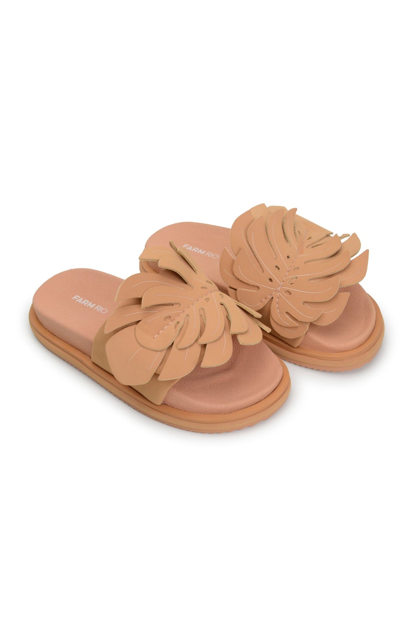 Straw Monstera Anatomic Slide Sandal