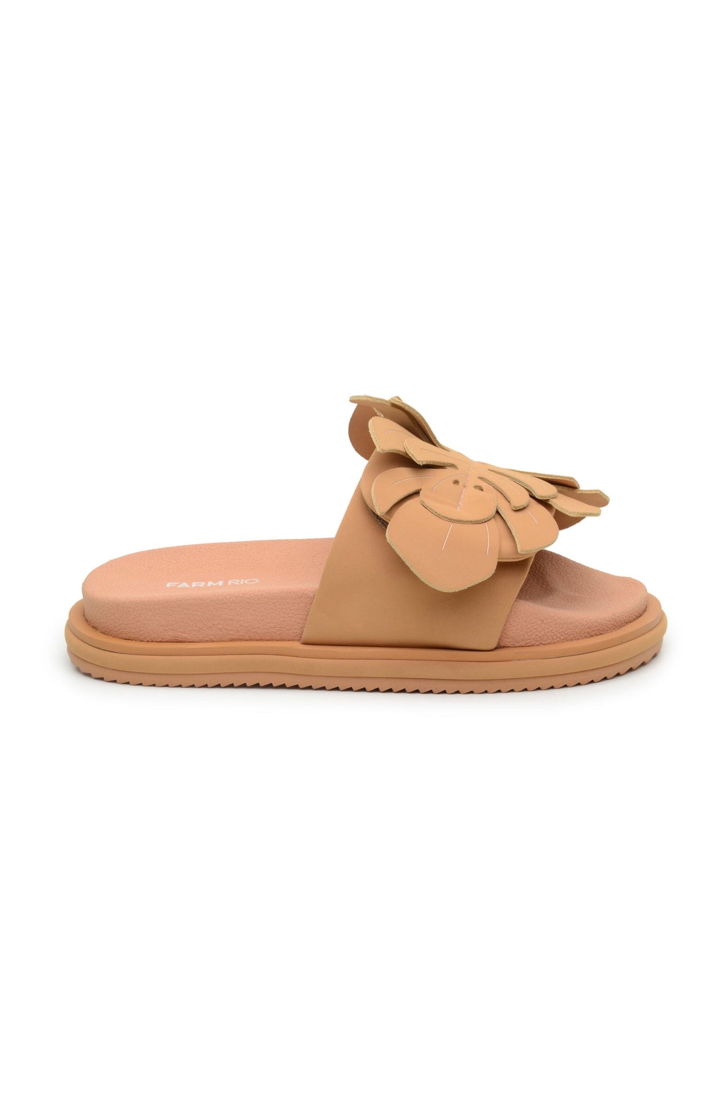 Straw Monstera Anatomic Slide Sandal