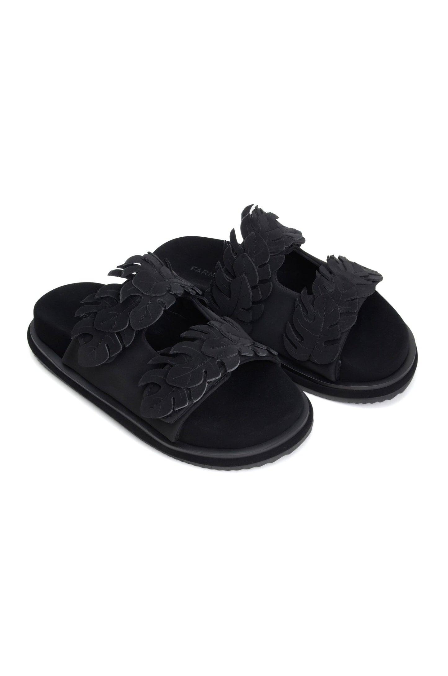 Black Mini Monstera Anatomic Slide Sandal