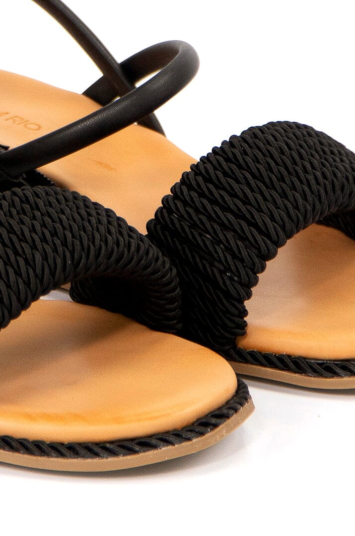 Black Wedge Espadrille Sandal