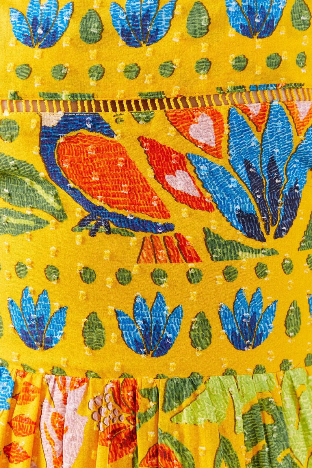 Yellow Summer Garden Sleeveless Maxi Dress