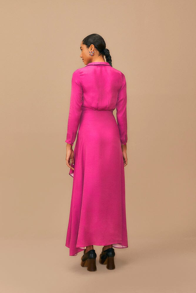 Dreaming About You Hot Pink Long Sleeve Maxi Dress
