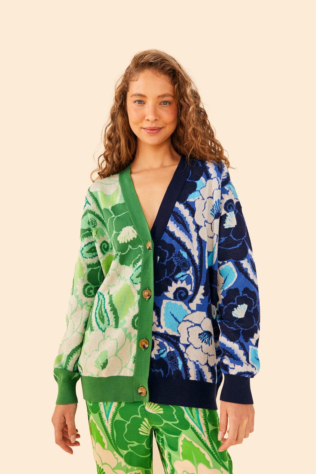 Tropical Groove Mixed Cardigan