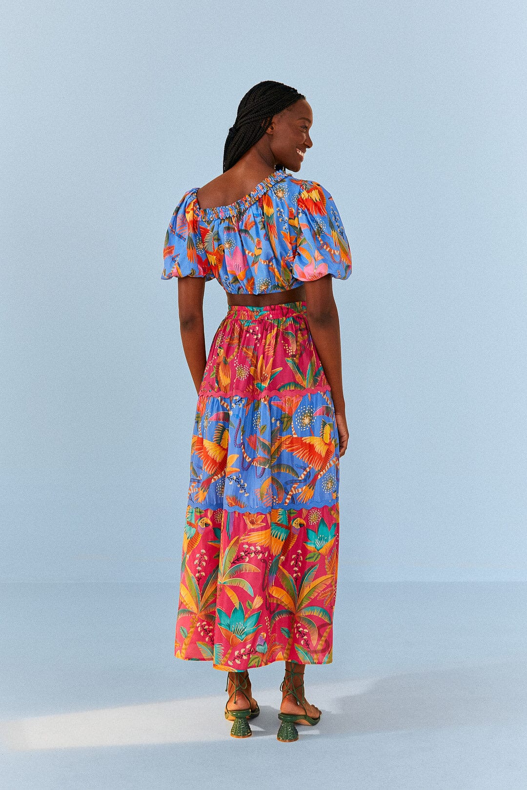 Macaw Party Mix Maxi Skirt