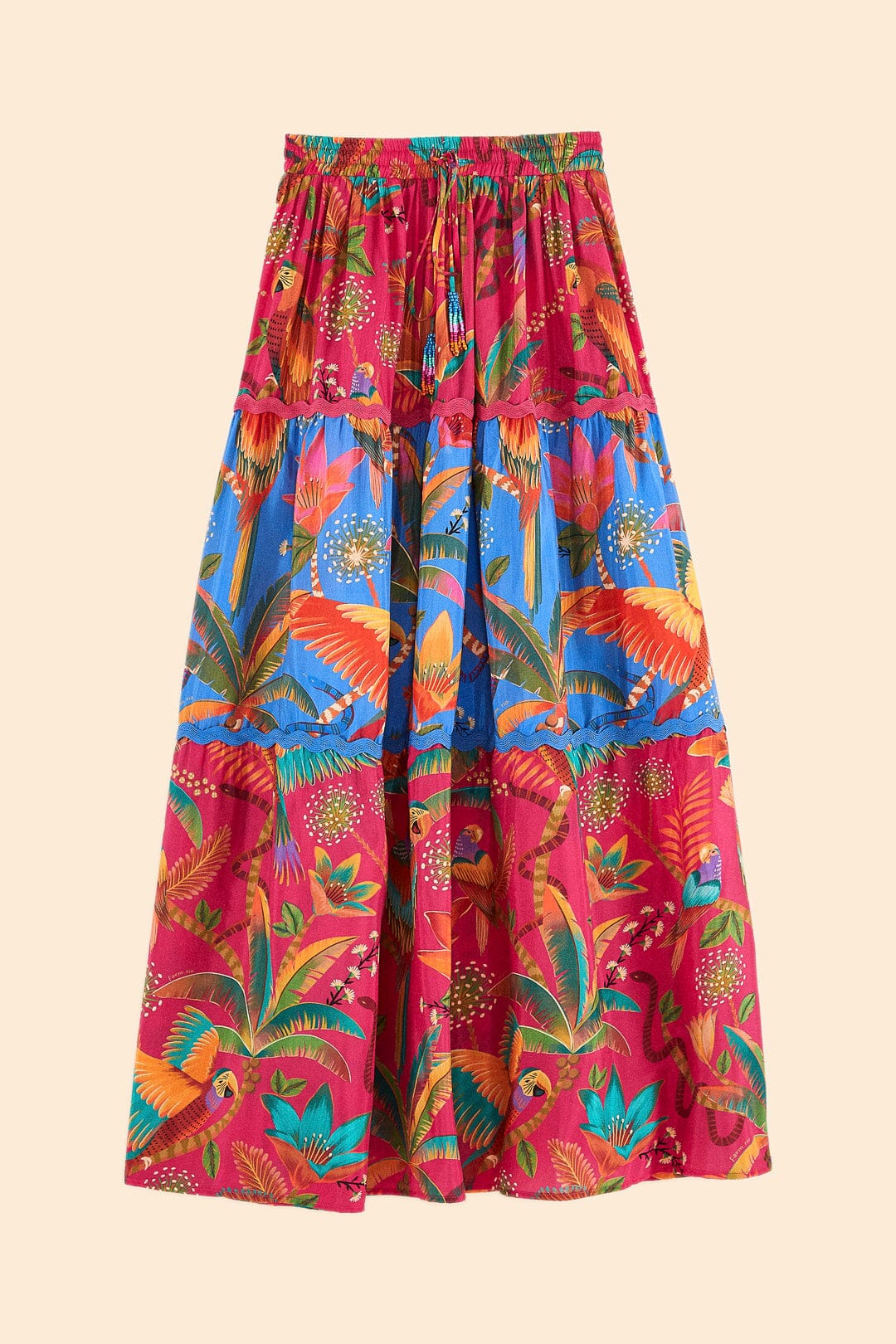 Macaw Party Mix Maxi Skirt