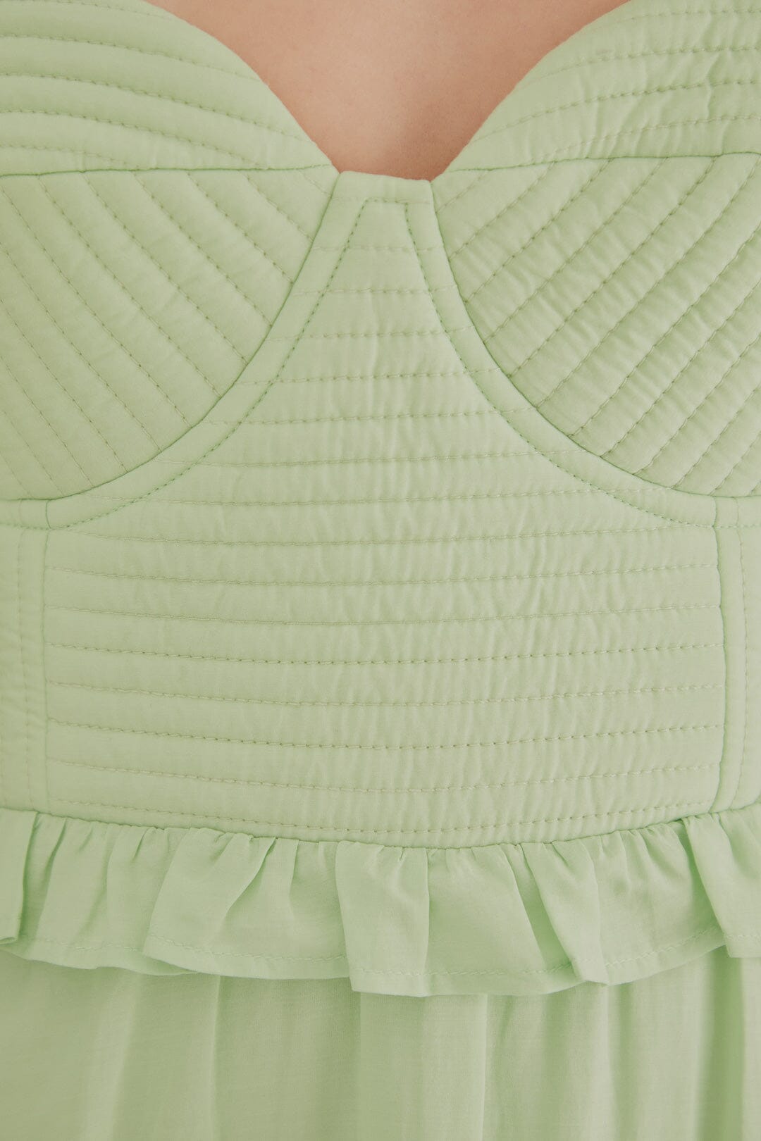 Soft Green Short Sleeve Midi Dress