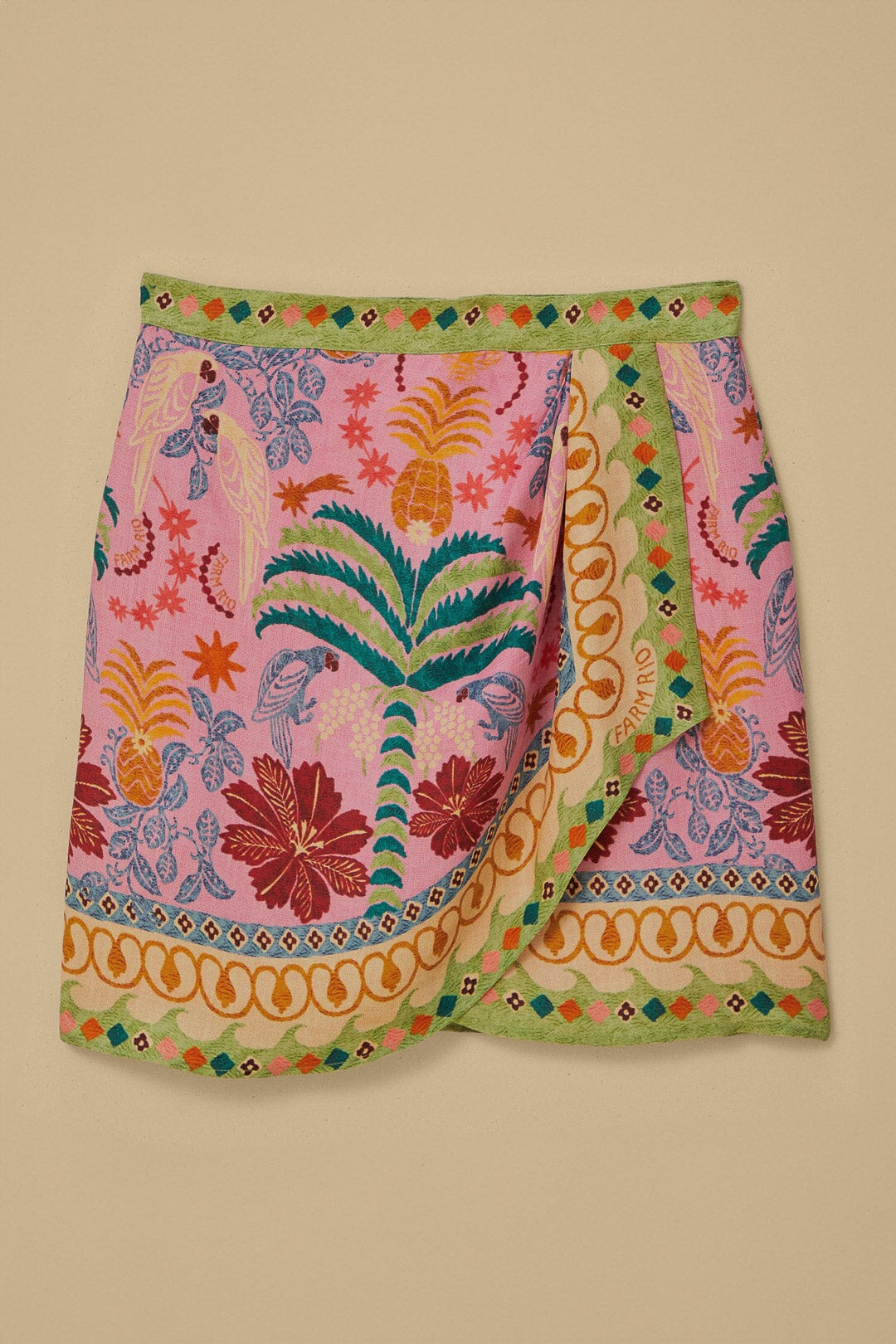 Pink Fruits Queen Scarf Lenzing™ Ecovero™ Viscose Mini Skirt