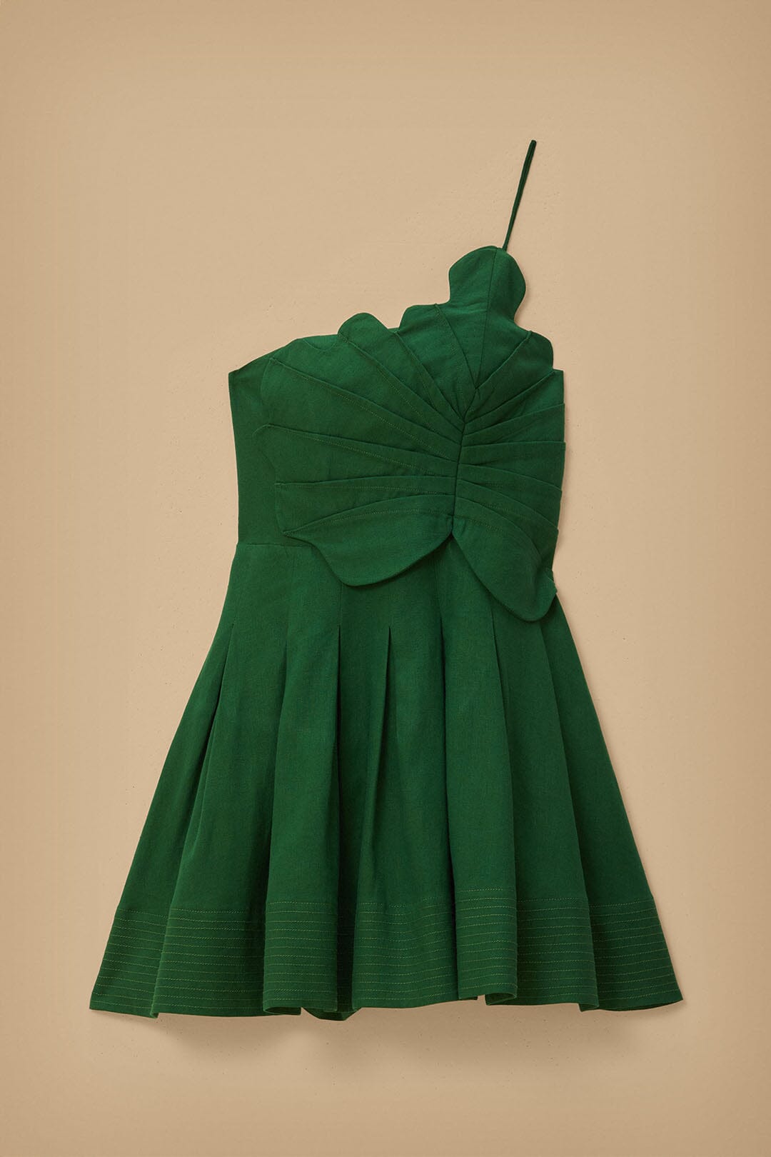 Green Ruffle Gingham Dress | Teuta Matoshi