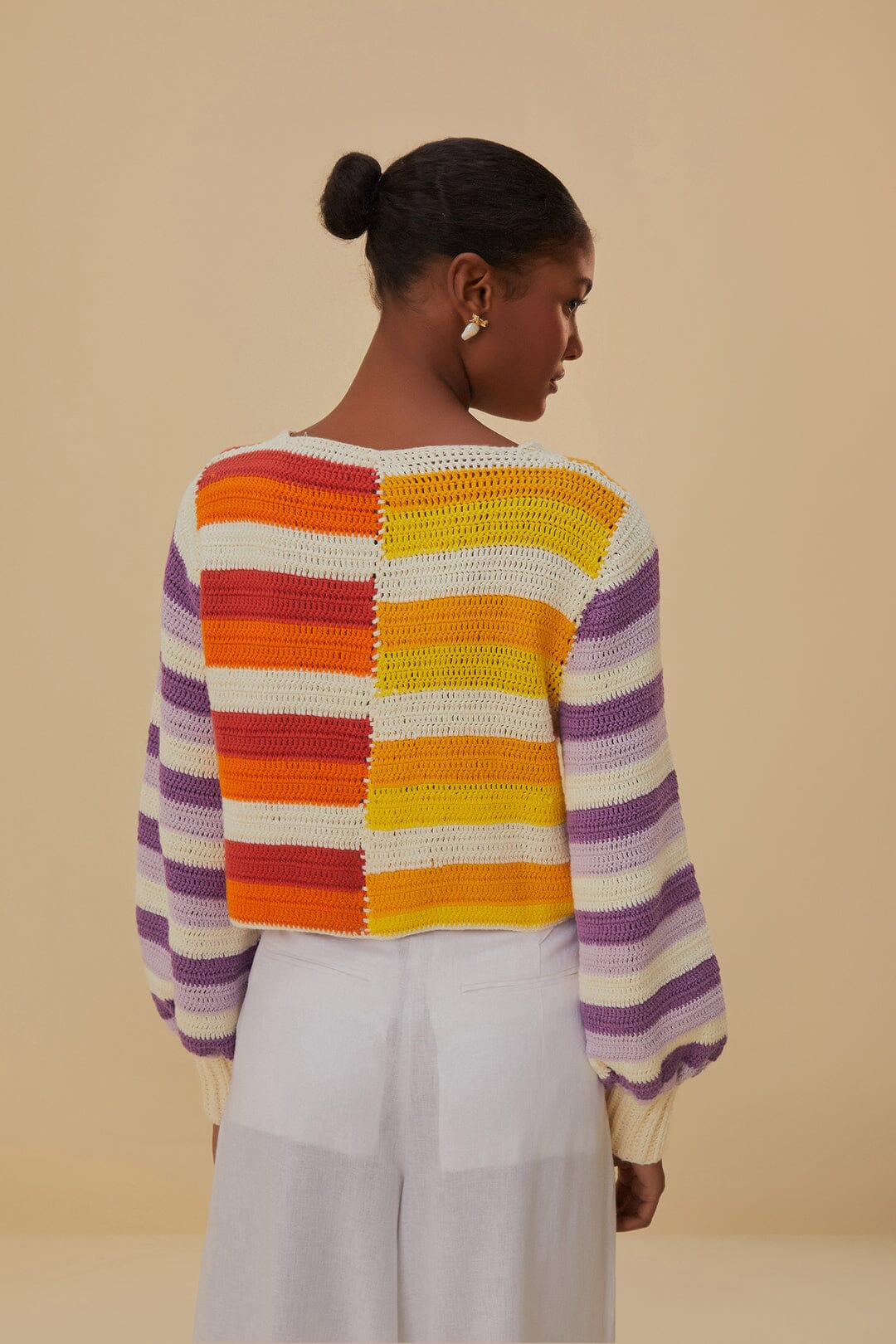 Sunset Stripes Crochet Sweater
