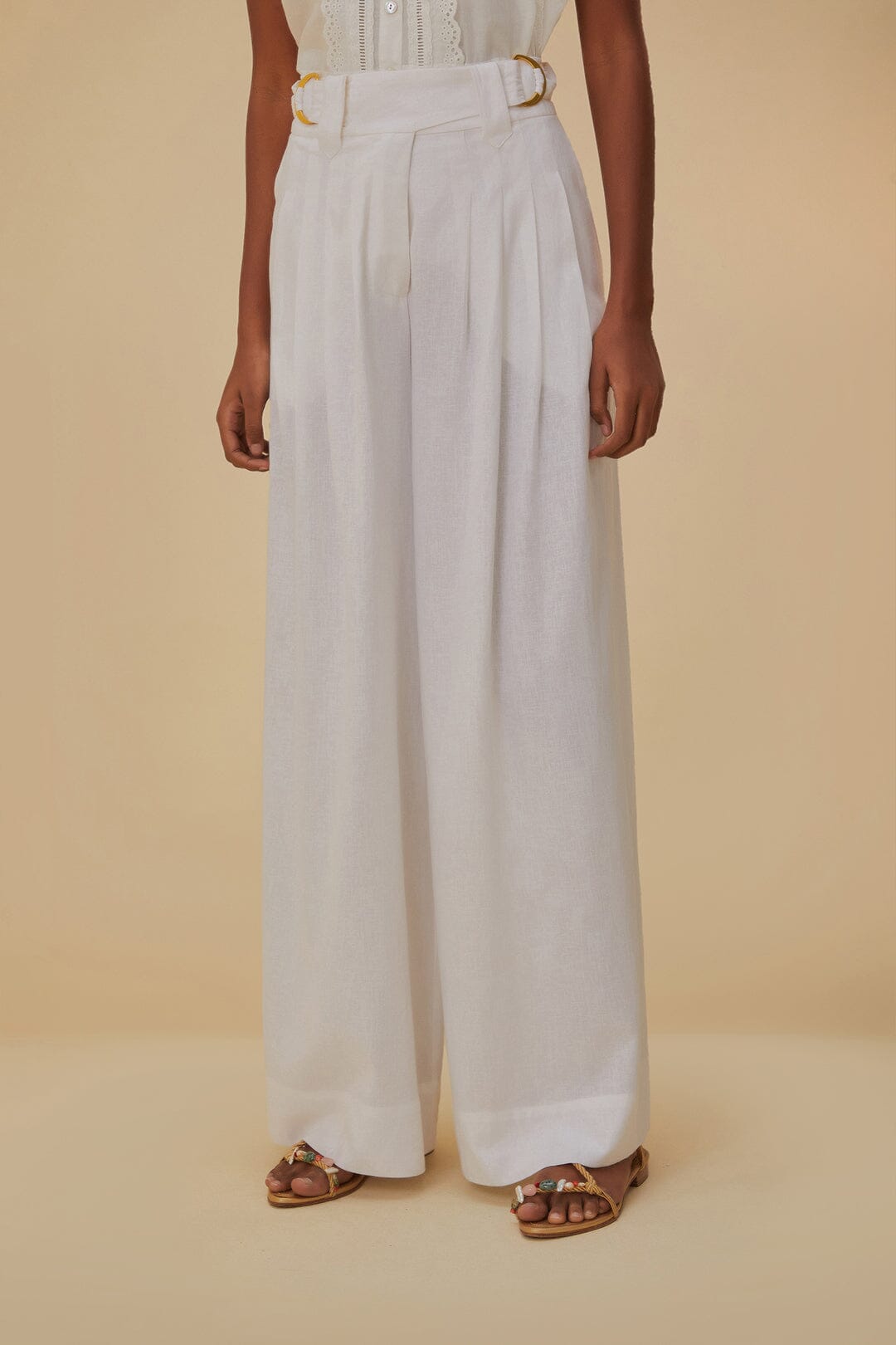 Women Cotton Linen Trousers Summer Casual Elastic Waist Straight Bottoms  Pants | eBay