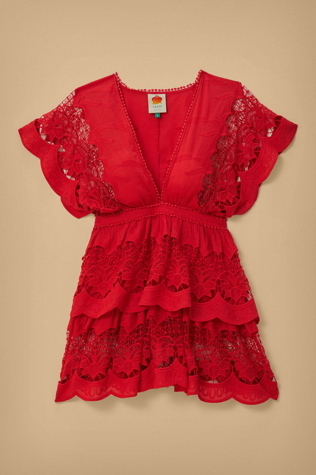 Red Richelieu Mini Dress