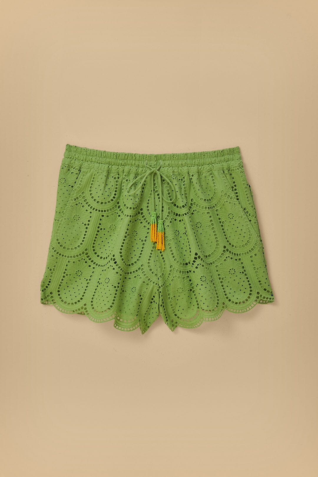 Green Pineapple Eyelet Shorts