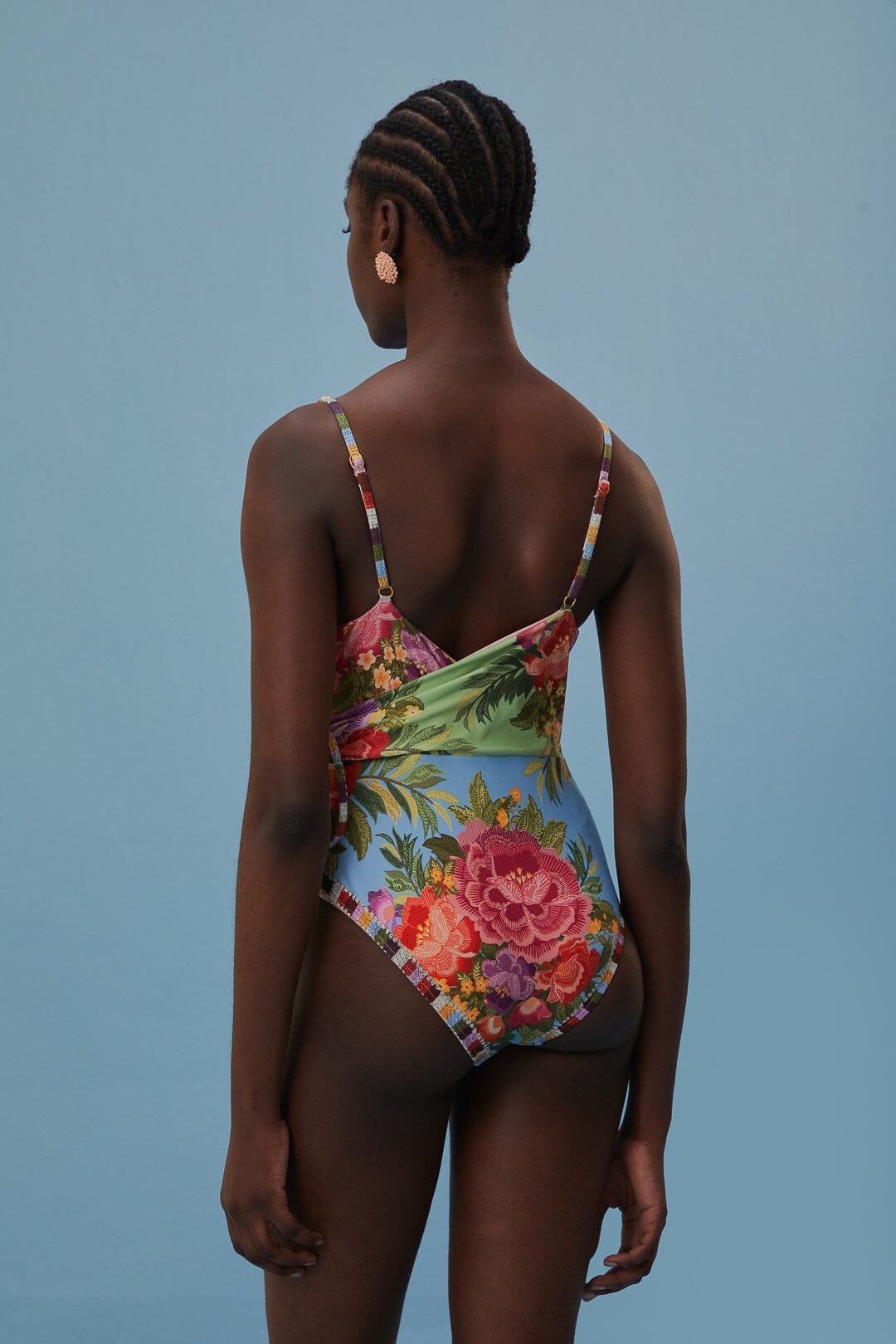 Flower Scarves One Piece Swimsuit