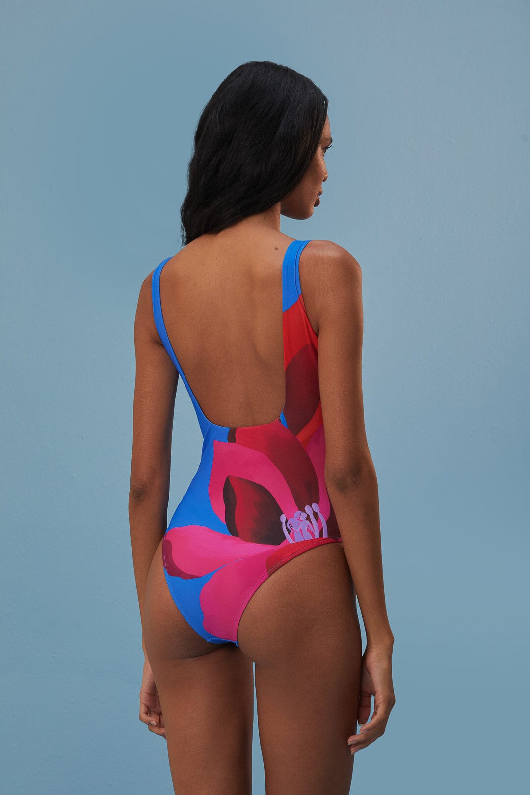 Watercolor Floral One Piece  Swimsuit