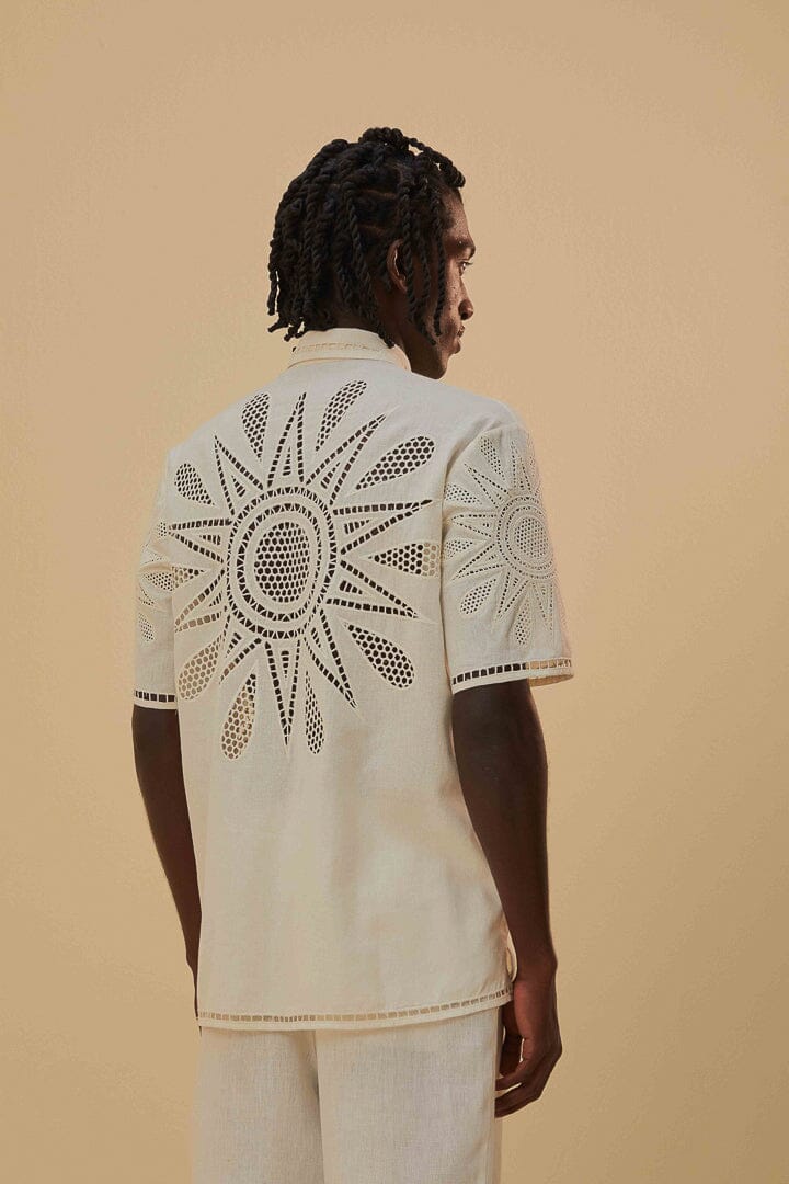 Off-White Maxi Sunset Richelieu Embroidered Shirt