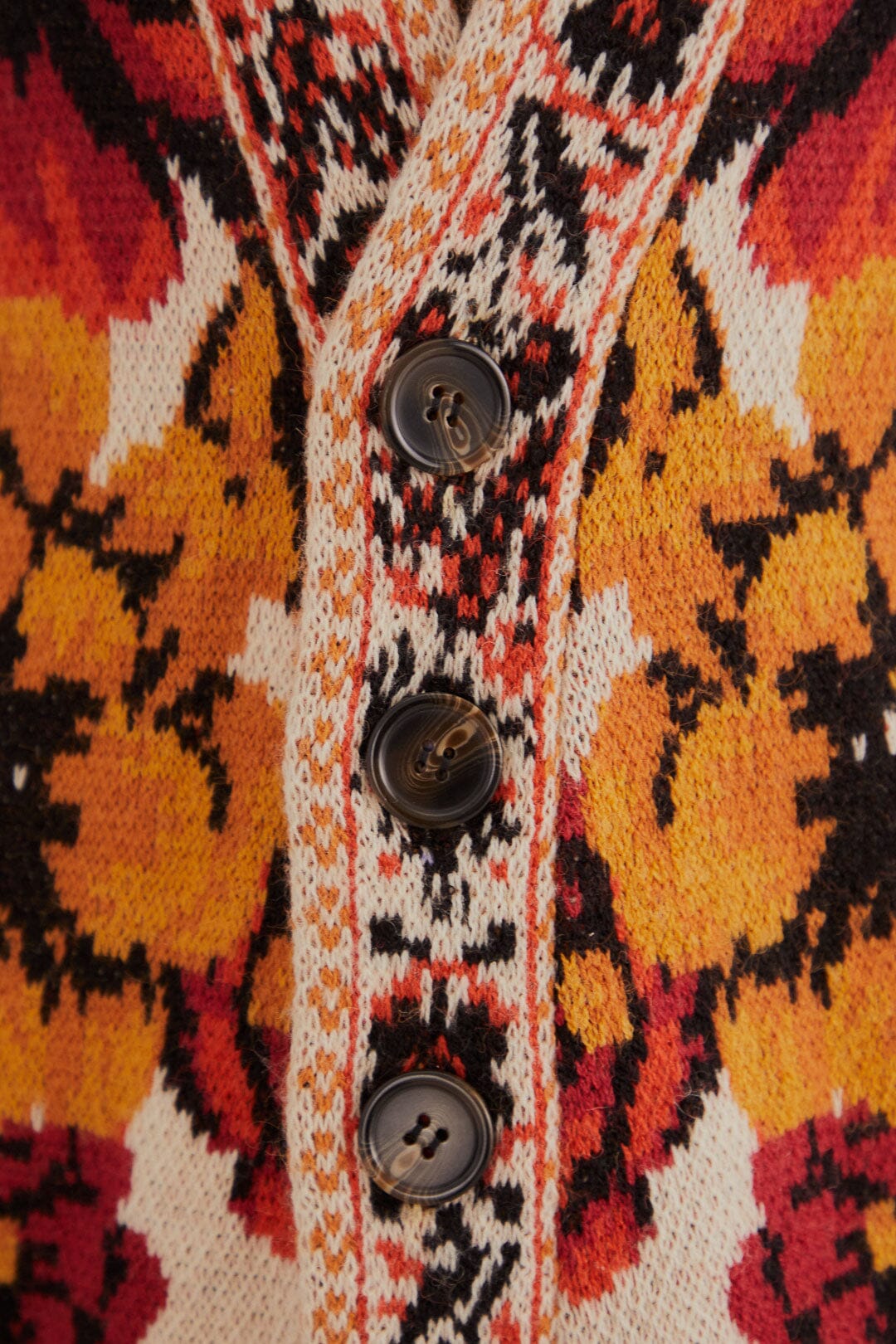 Sand Winter Tapestry Knit Cardigan