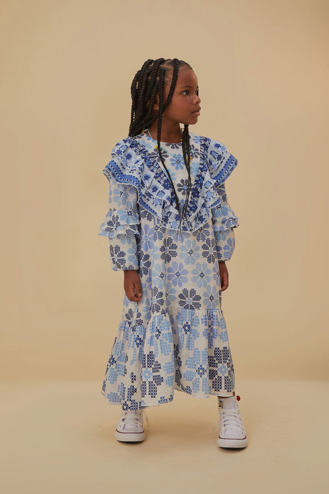 STITCHED FLOWERS CHILDRENS DRESS
