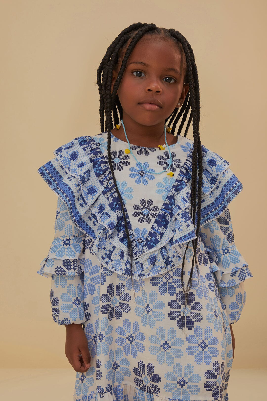 STITCHED FLOWERS CHILDRENS DRESS