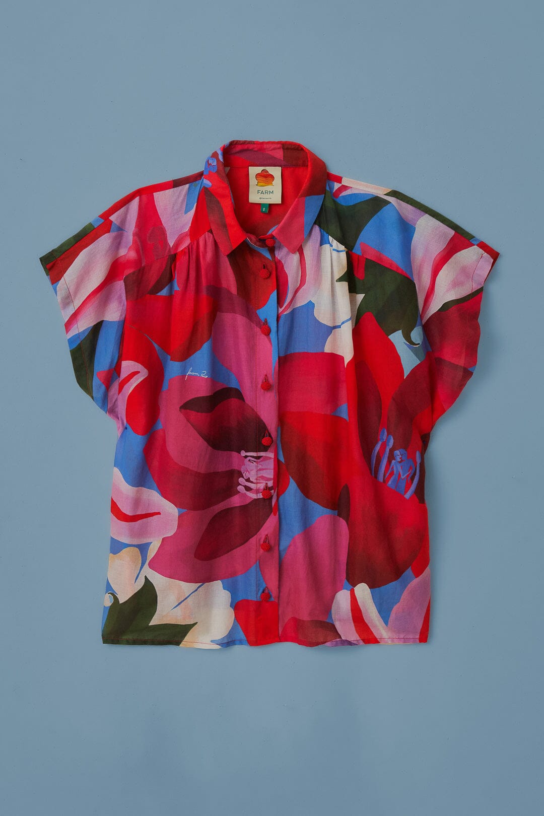 Watercolor Floral Organic Cotton Shirt
