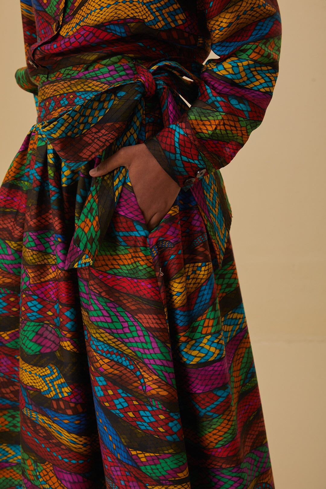 Multicolor Mirage Midi Skirt