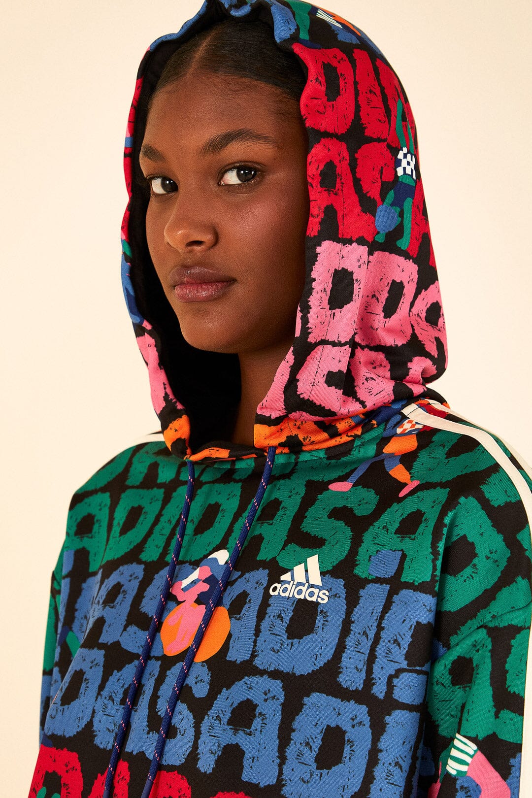 Adidas multicolor deals hoodie women s